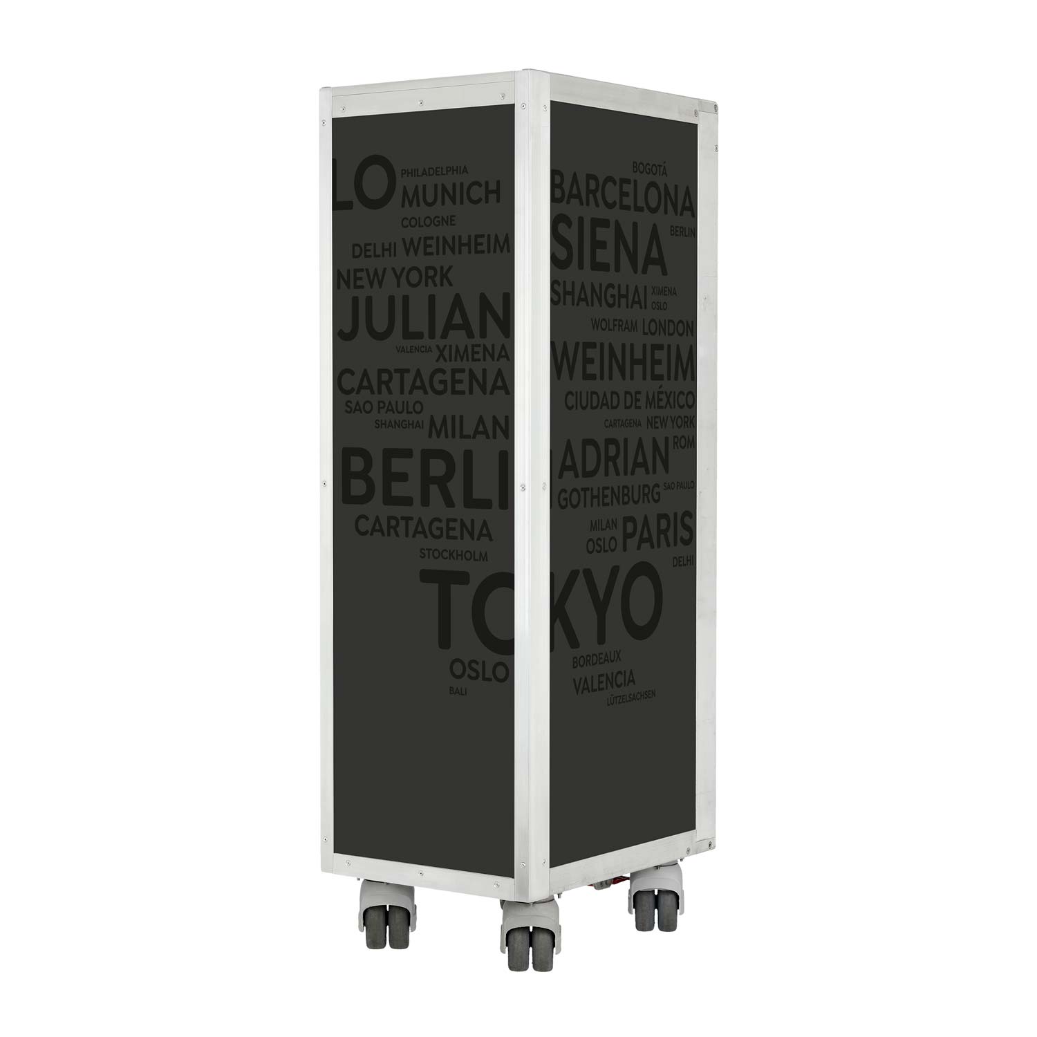 Flugzeugtrolley City mit Deinen Begriffen Anthrazit