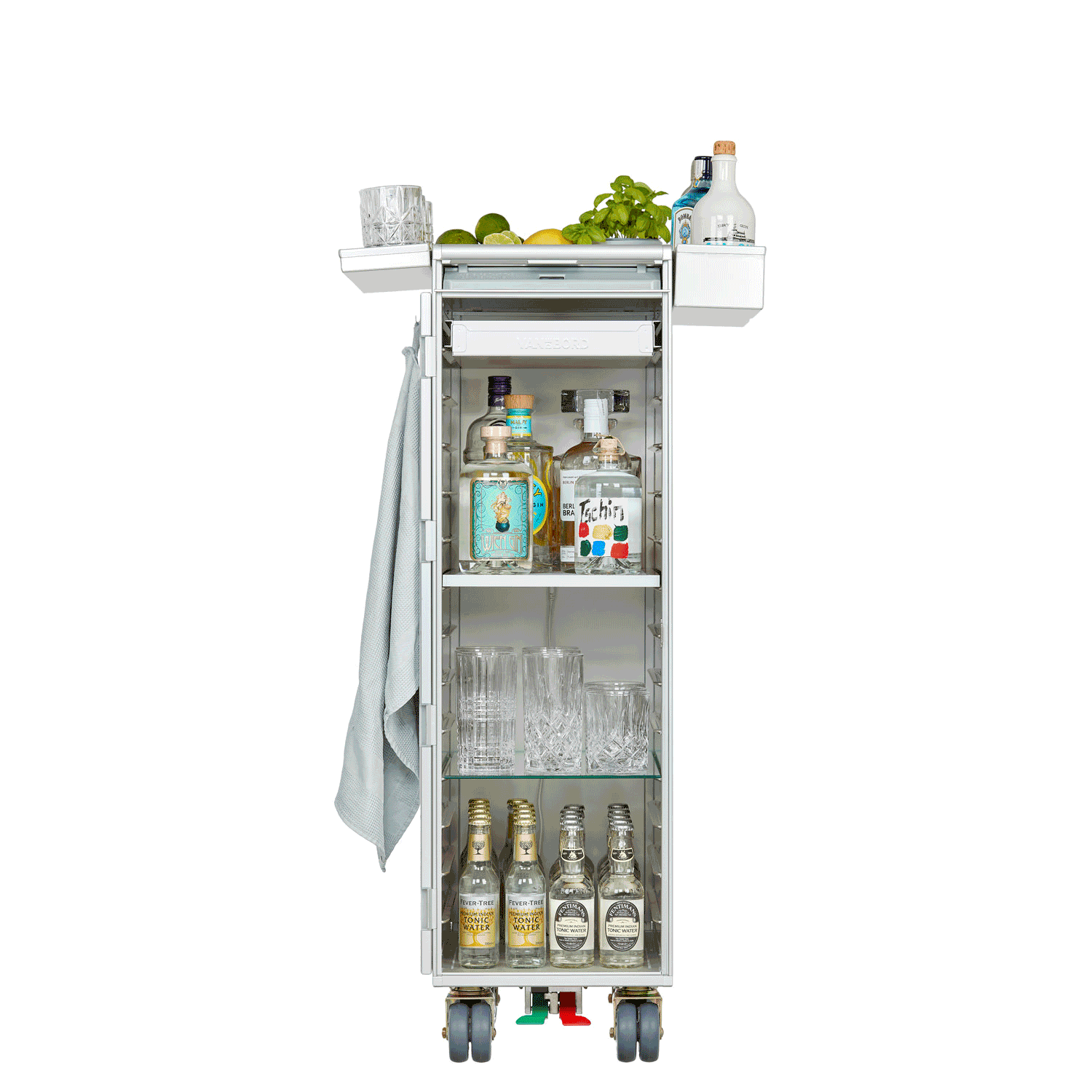 Bar Accessory Set for Airline Trolleys KSSU incl. Sideboxes & Bar Mats