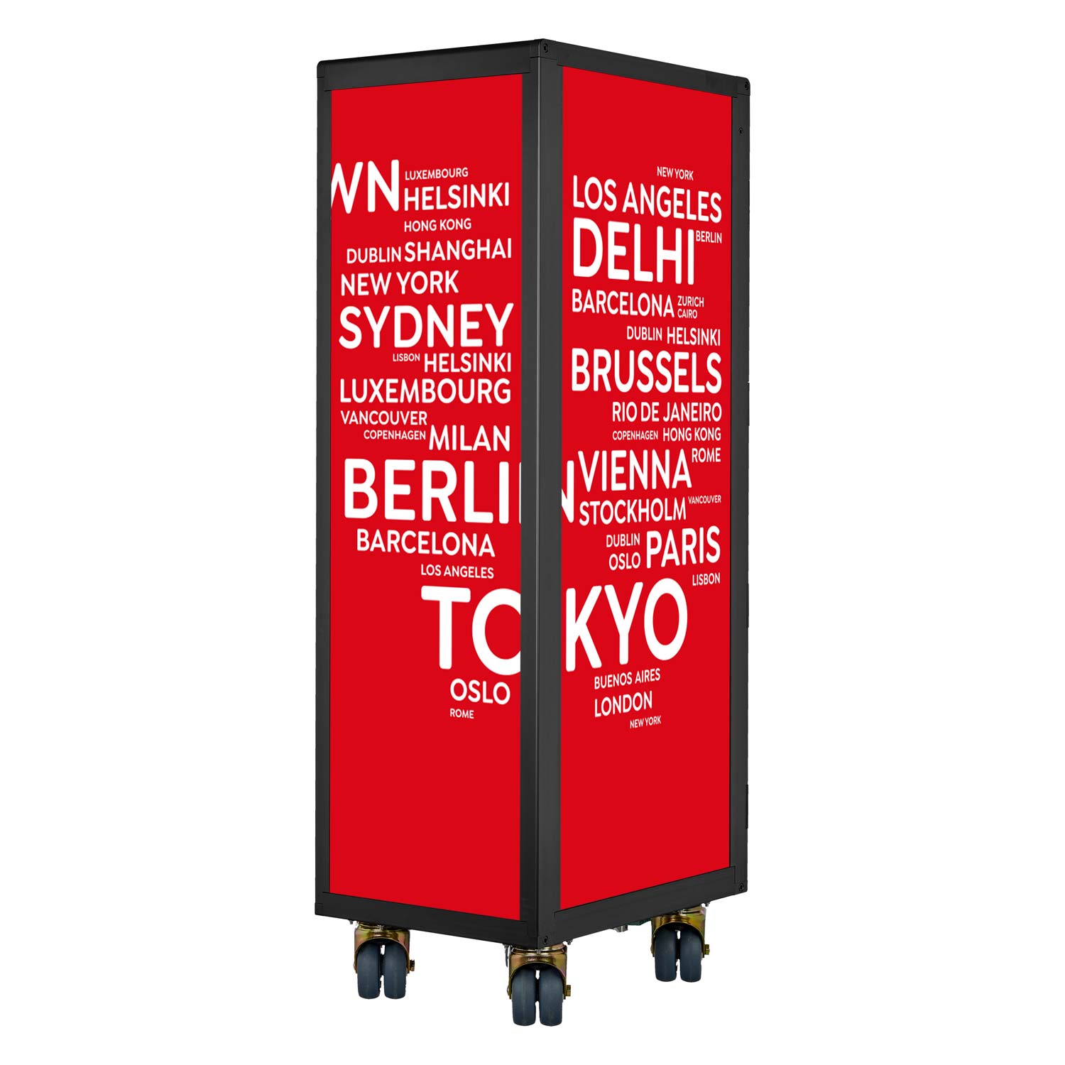 Airline Trolley Black Edition City Neu Rot