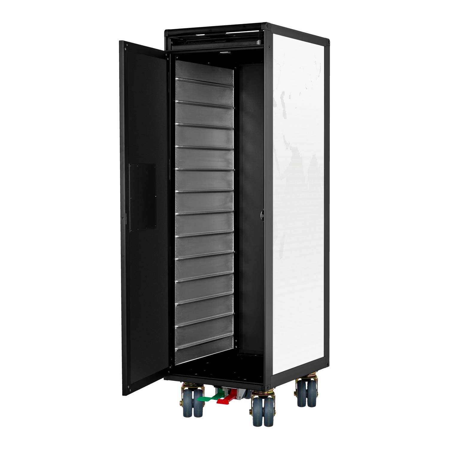 Airline Trolley Black Edition Weltkarte Neu Airlinegrau