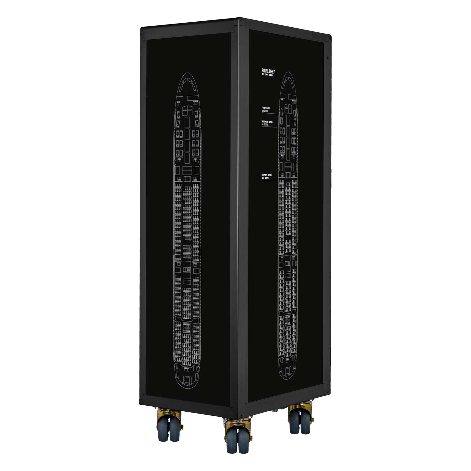 Galley Cart Black Edition Airliner New White