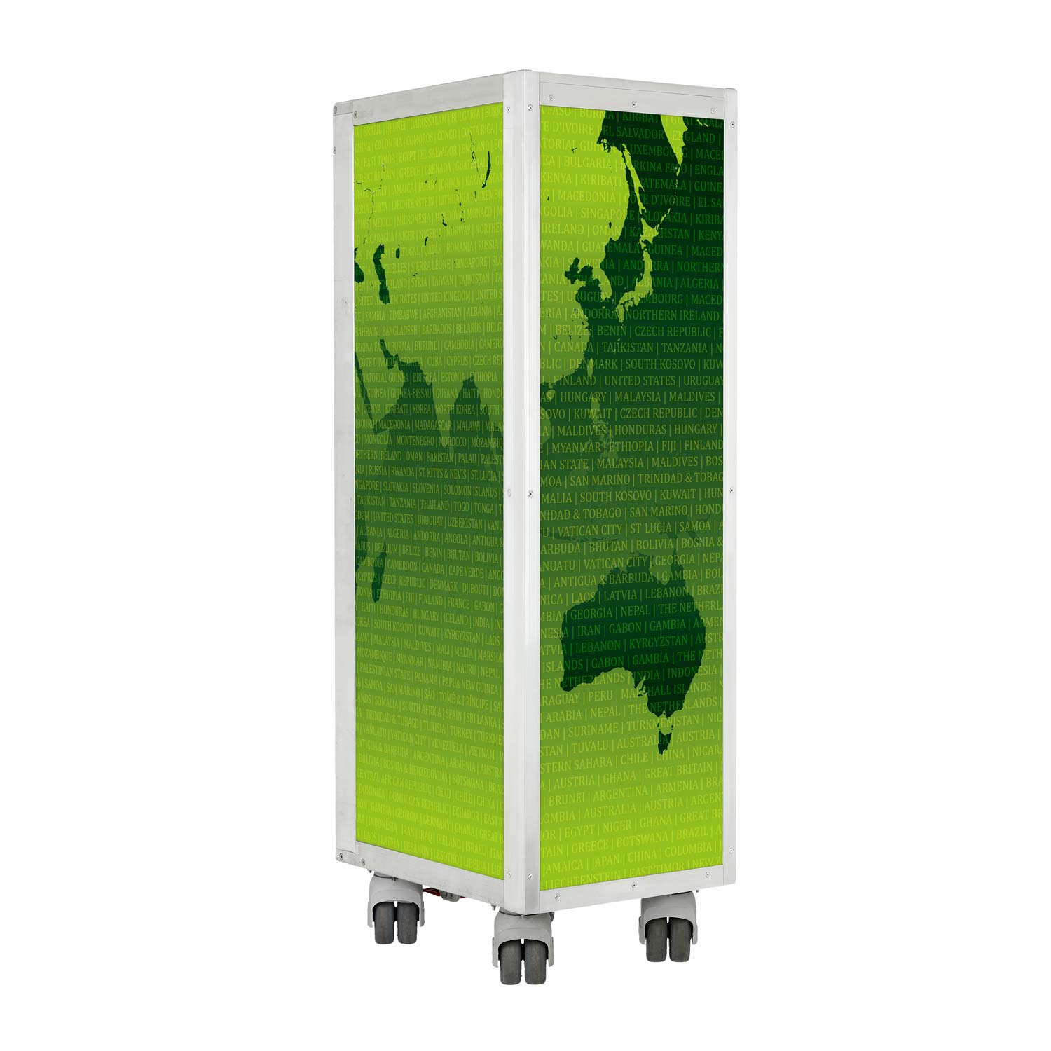 Airline Cart Worldmap Refurbished Green