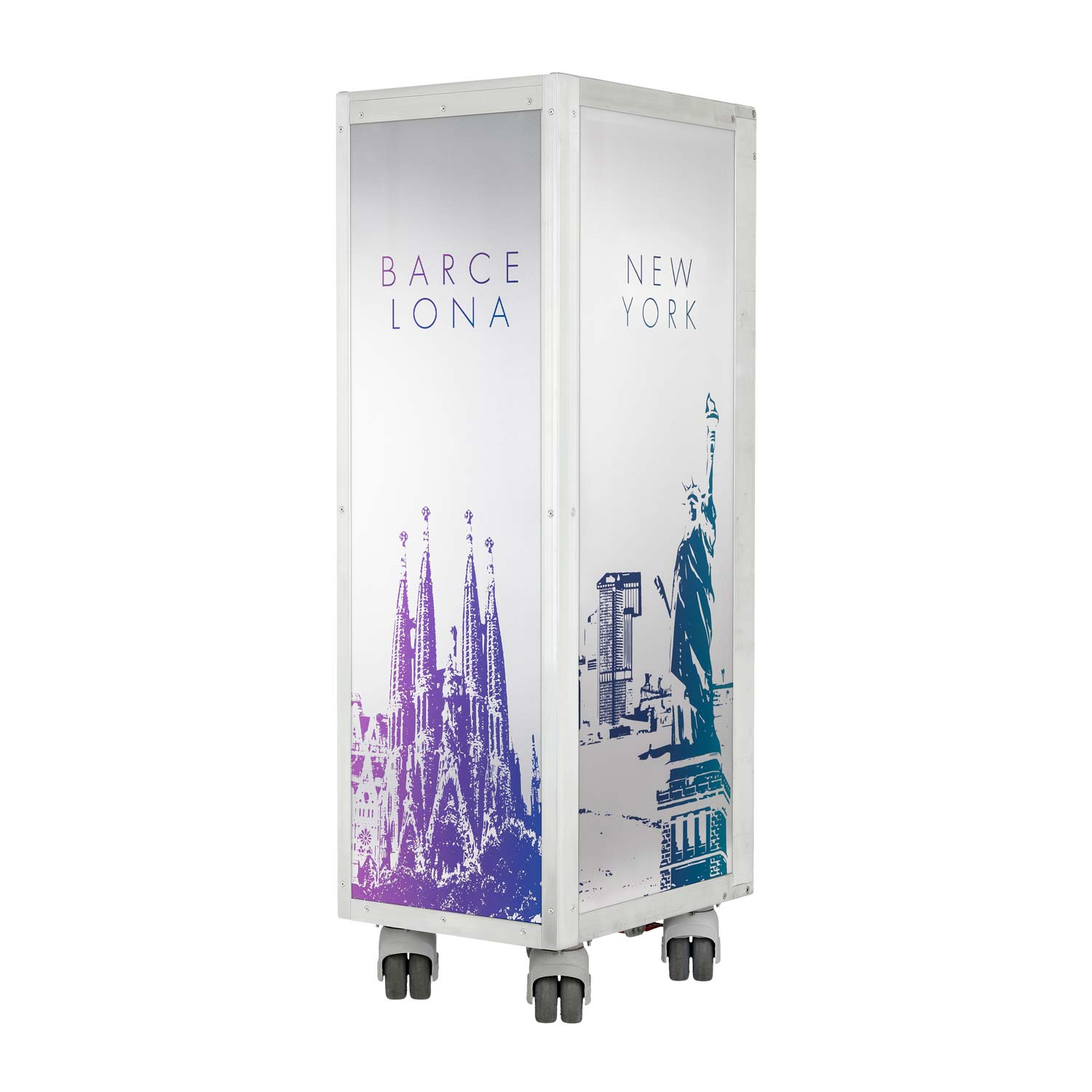 Flugzeugtrolley 4Destinations Rainbow-Metallic