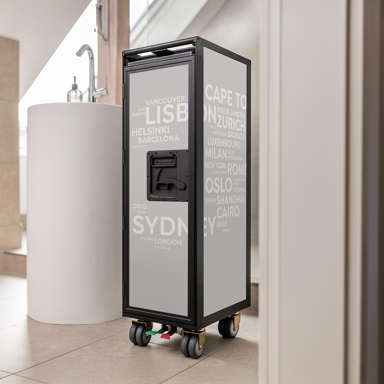 Galley Cart Black Edition Cities New Airline Grey