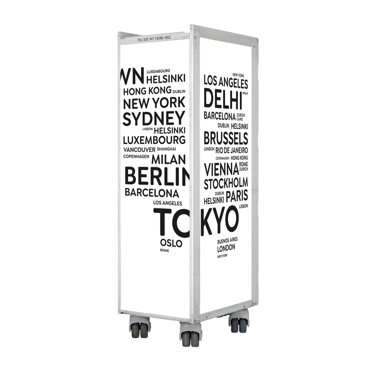 Bartrolley City Weiss inkl. LED-Leuchtfachboden, Barbrett & Fachboden aus Glas