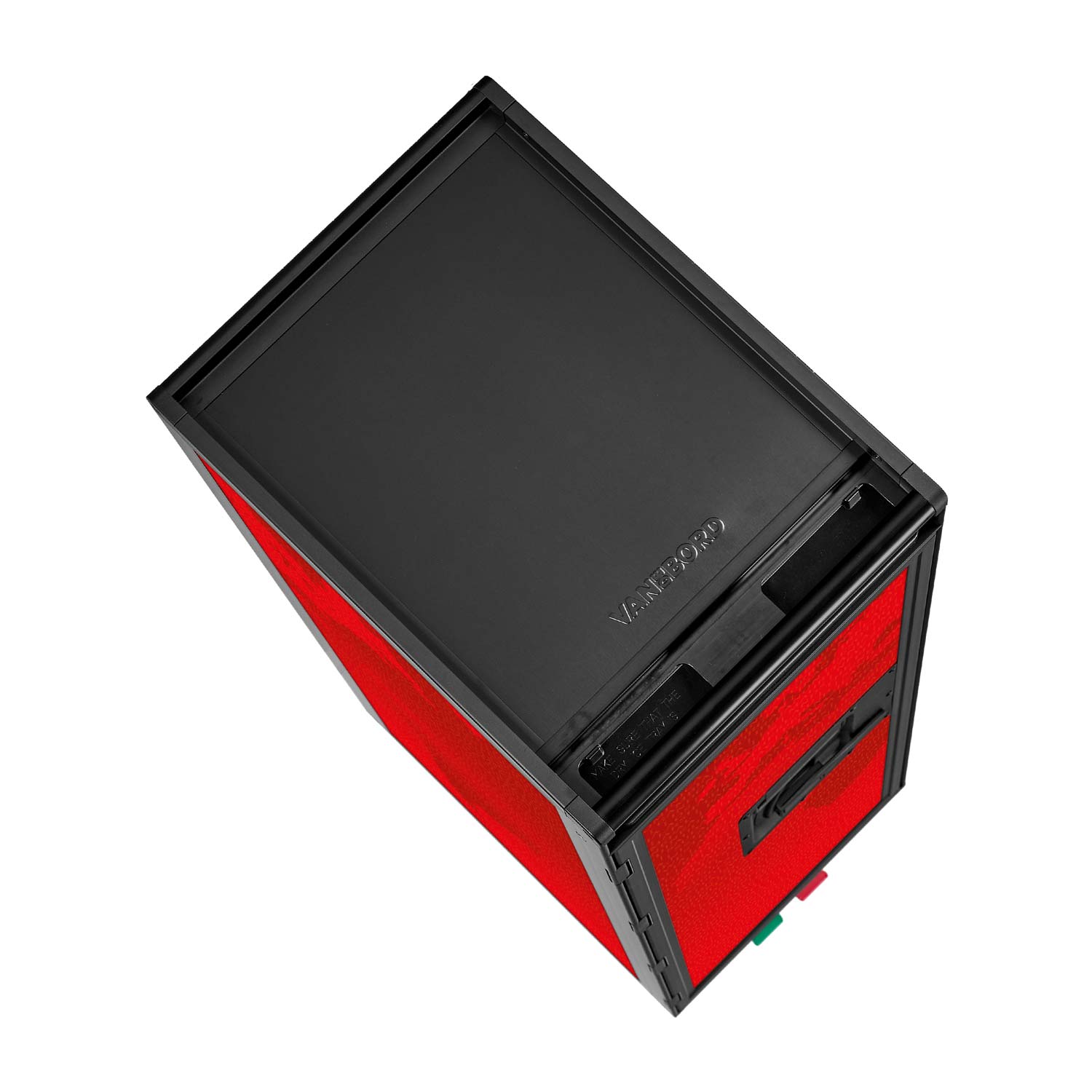Airline Trolley Black Edition Weltkarte Neu Rot