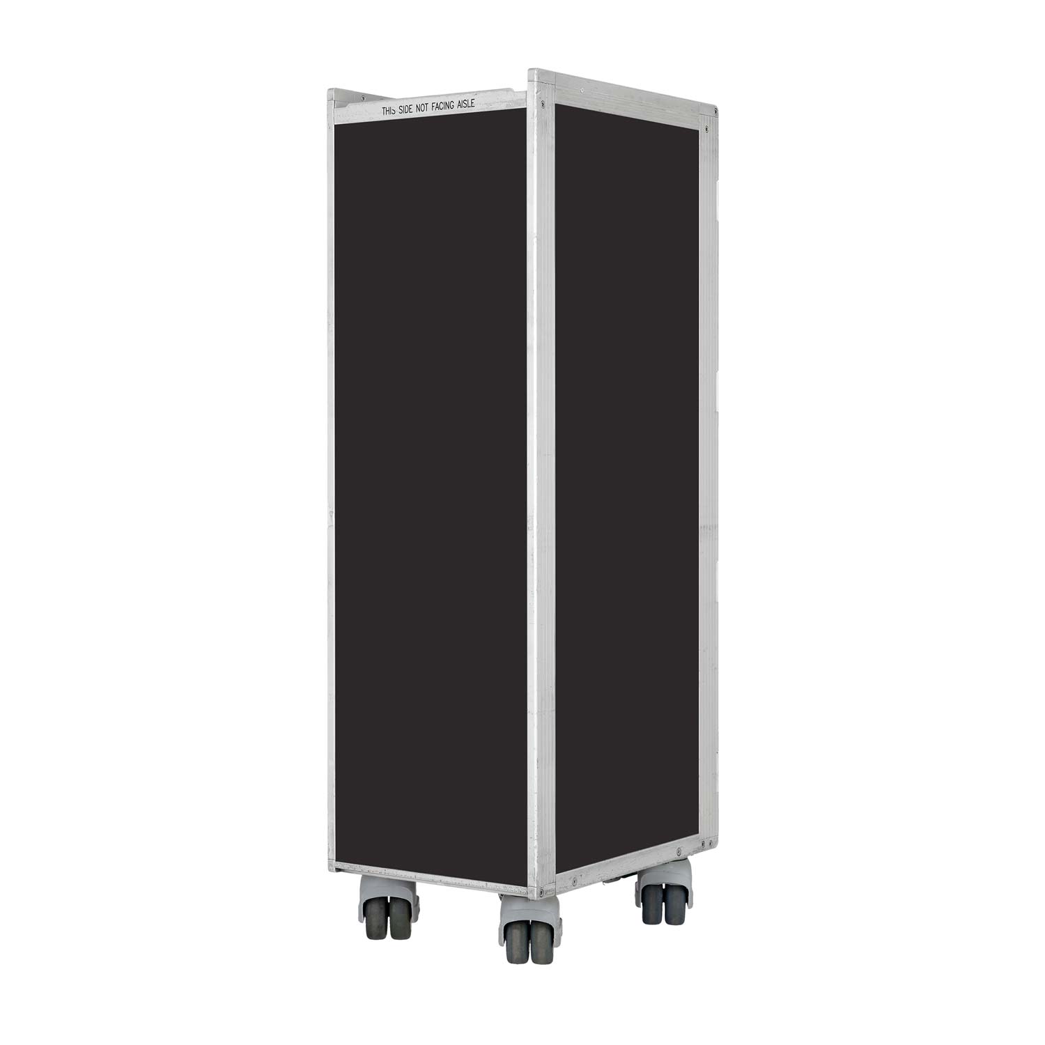 Bartrolley Uni Schwarz inkl. LED-Leuchtfachboden, Barbrett & Fachboden aus Glas
