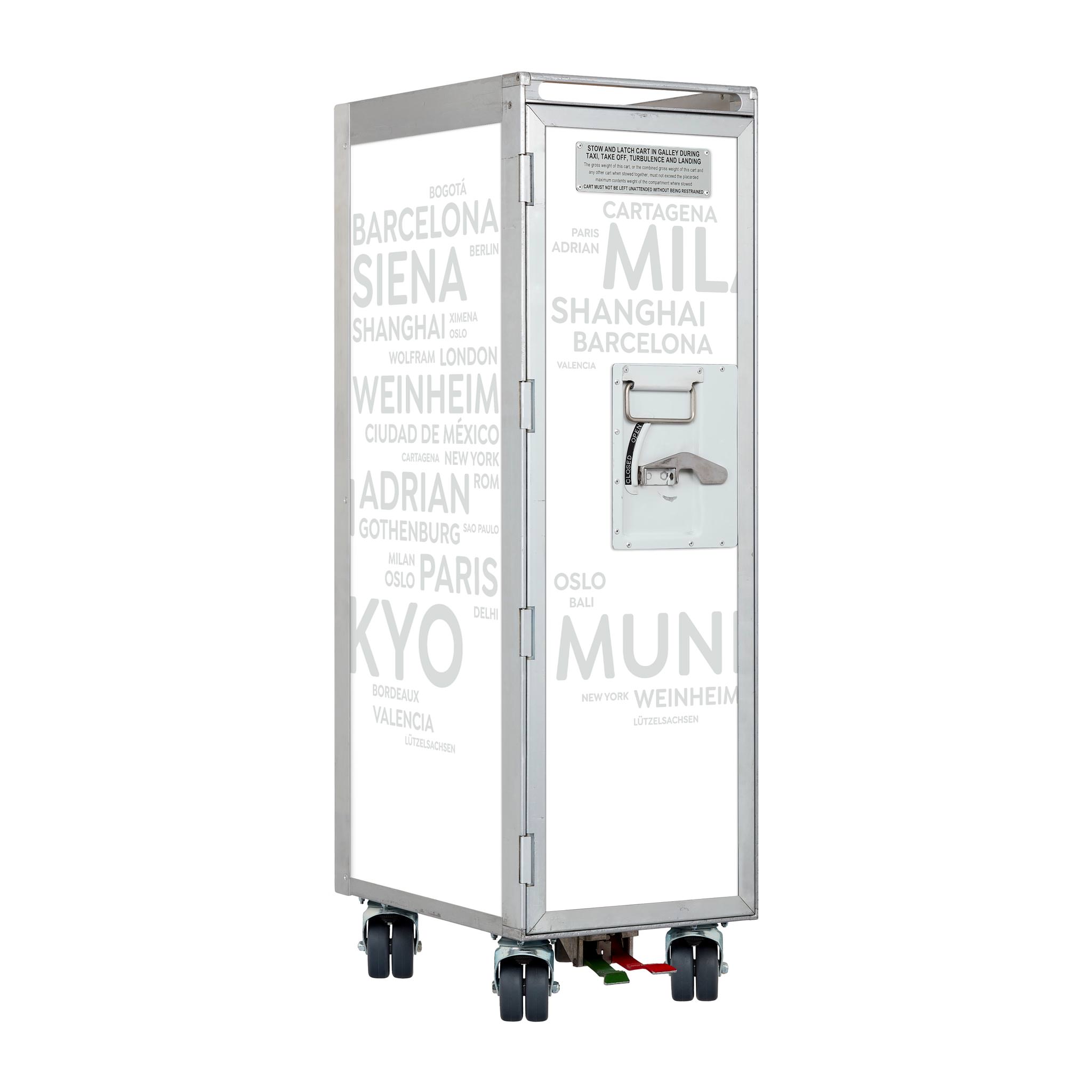 Airplane Trolley Cities with YOUR TERMS Refurbished White-Airline Grey with new Castors