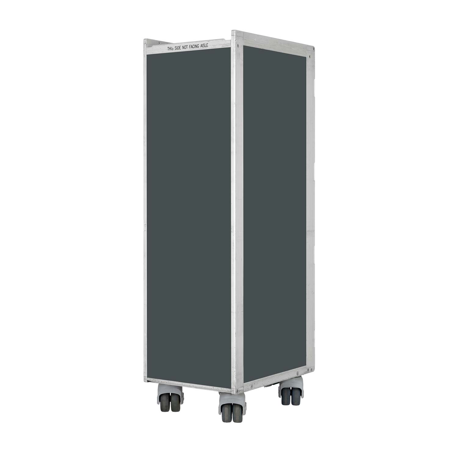 Bartrolley Uni Anthrazit inkl. LED-Leuchtfachboden, Barbrett & Fachboden aus Glas