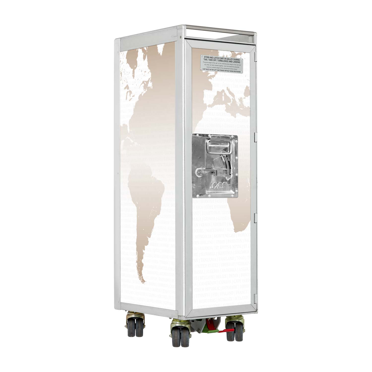 Weltkarte Mokka-Weiss