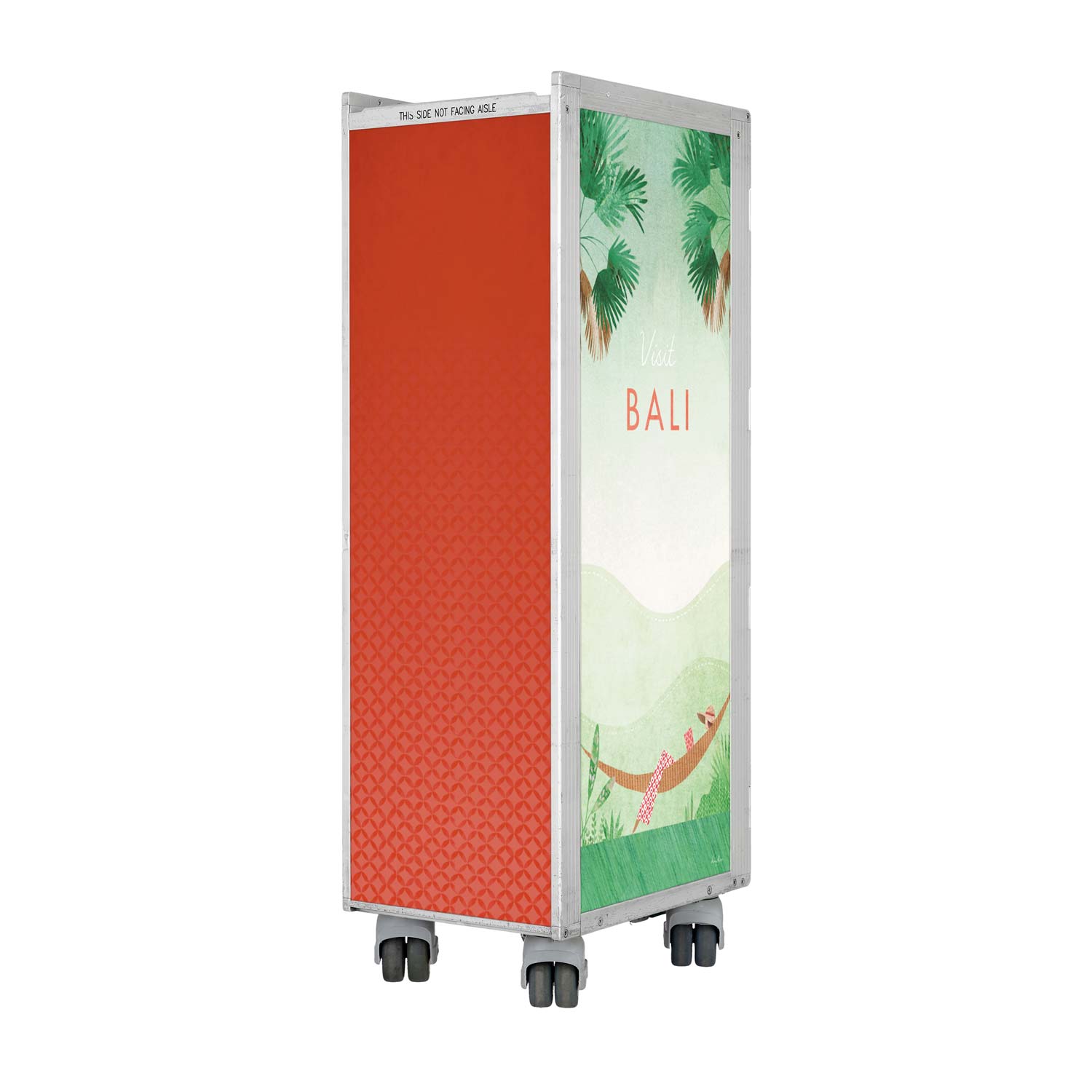 Bartrolley Henry Rivers Edition Visit Bali inkl. LED-Leuchtfachboden, Barbrett & Fachboden aus Glas