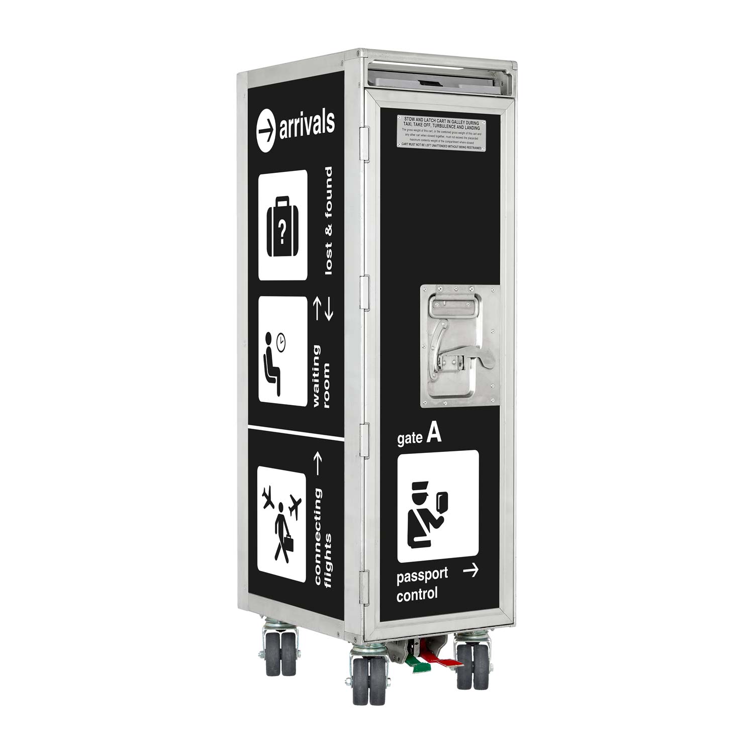 Airline Cart Bon Voyage Refurbished Black with new Castors
