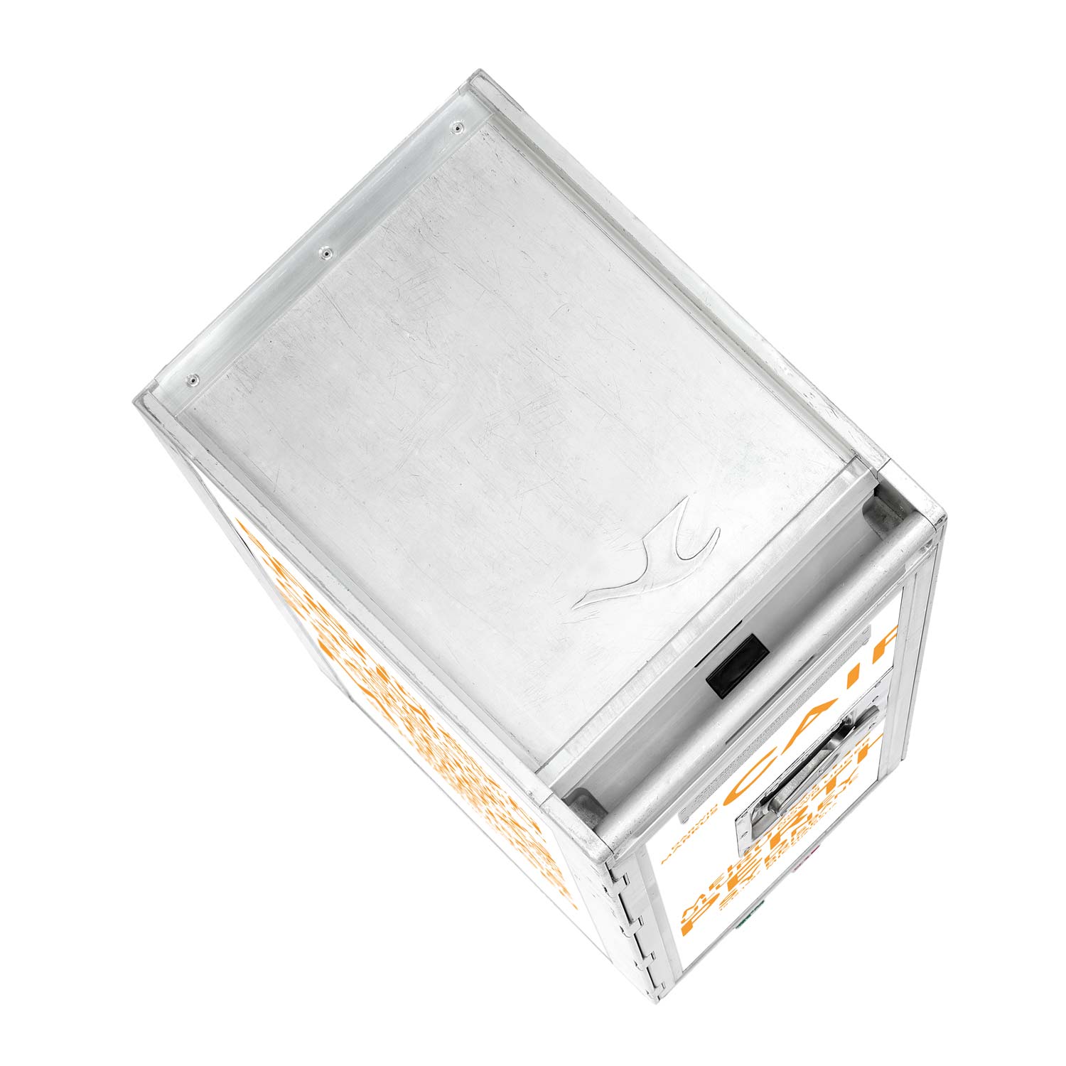 Flugzeugtrolley City mit Deinen Begriffen Weiss-Orange