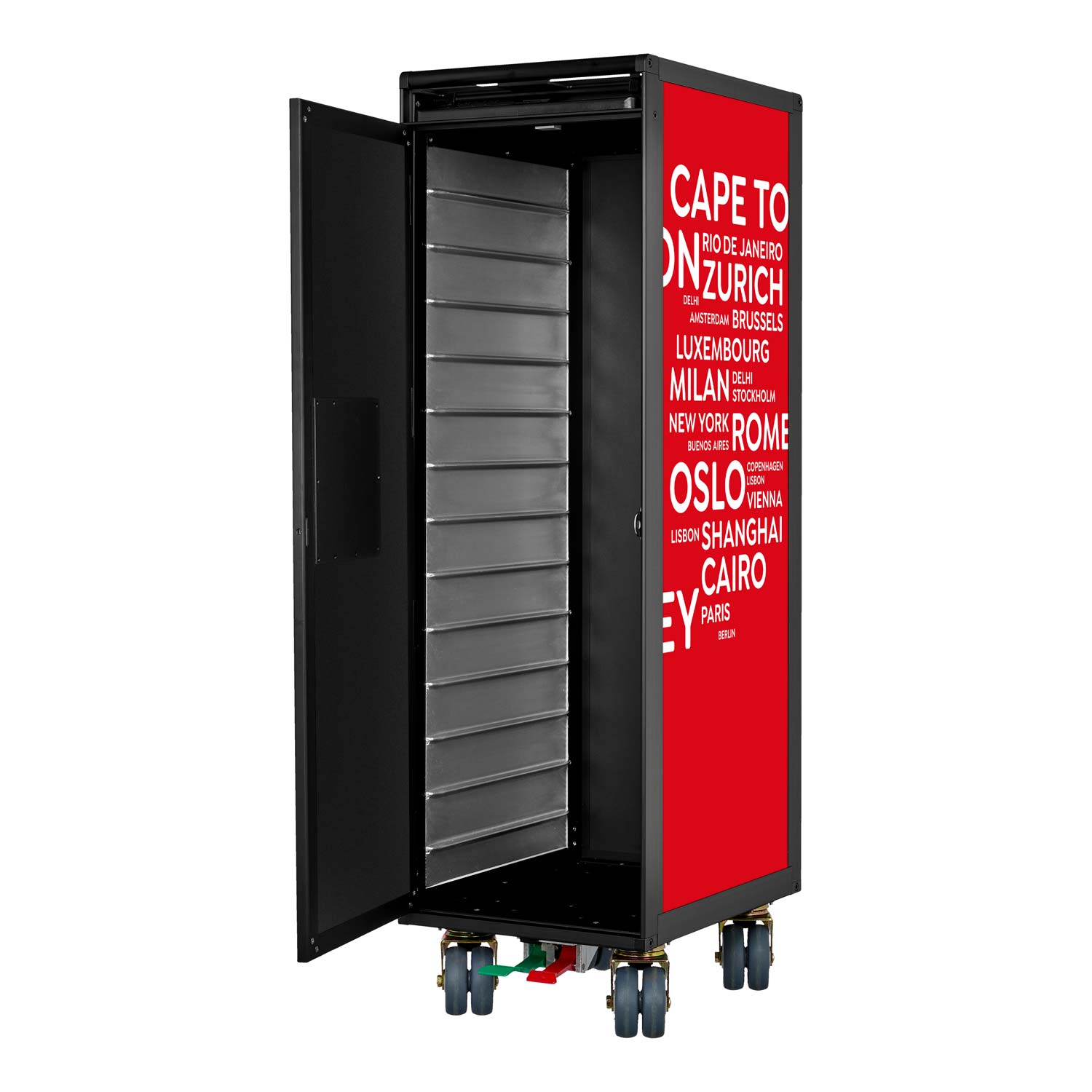 Airline Trolley Black Edition City Neu Rot