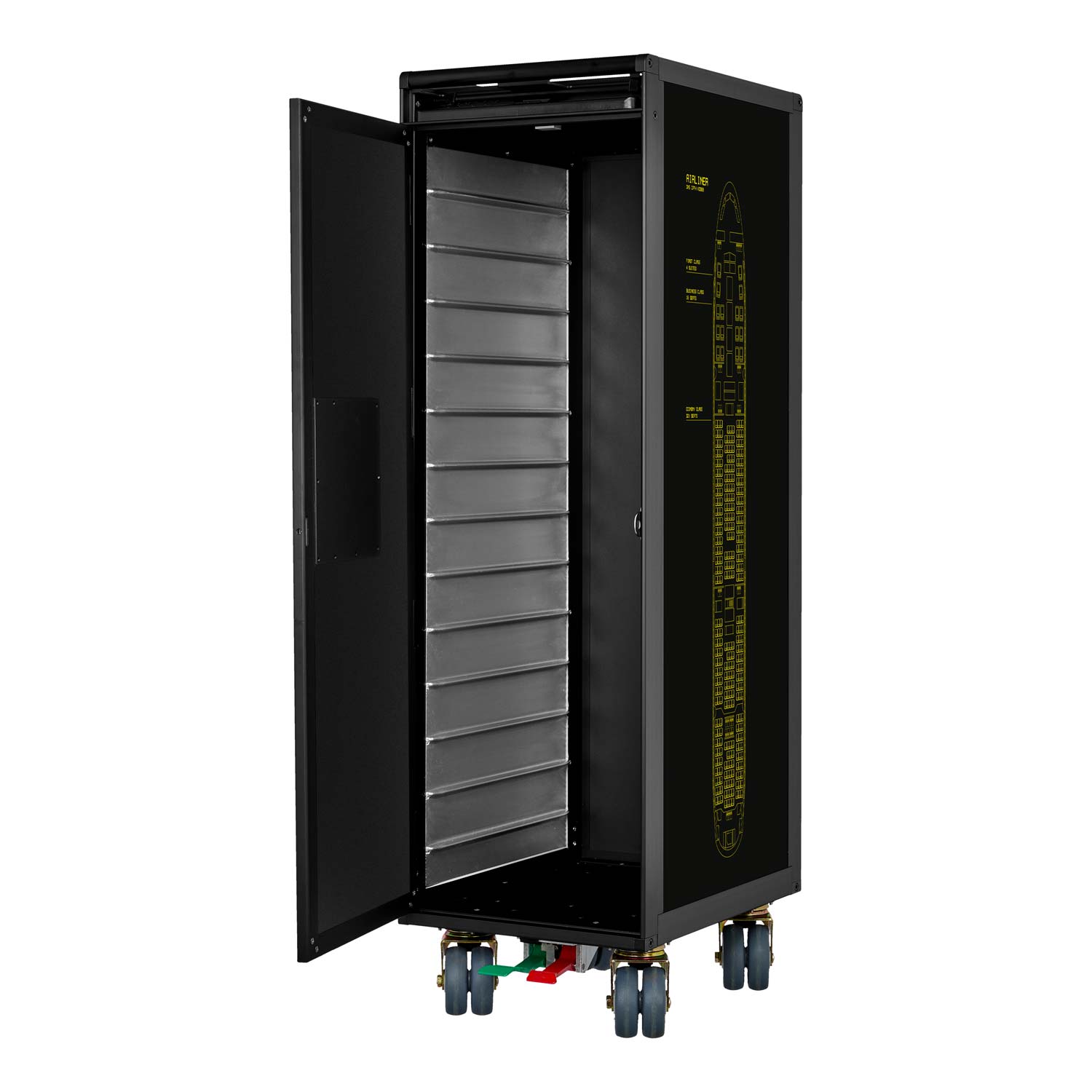 Galley Cart Black Edition Airliner New Yellow