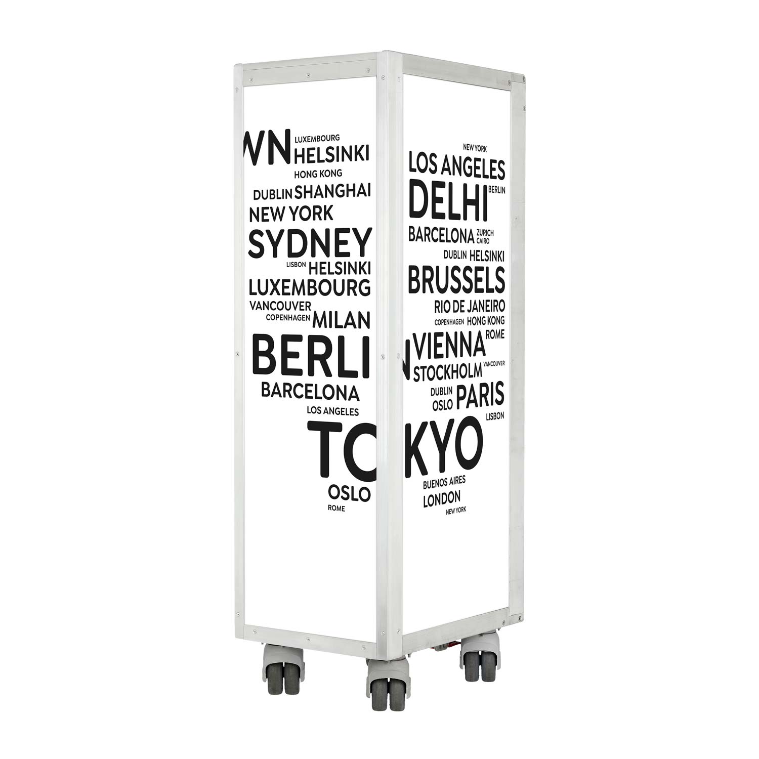 Flugzeugtrolley City Weiss