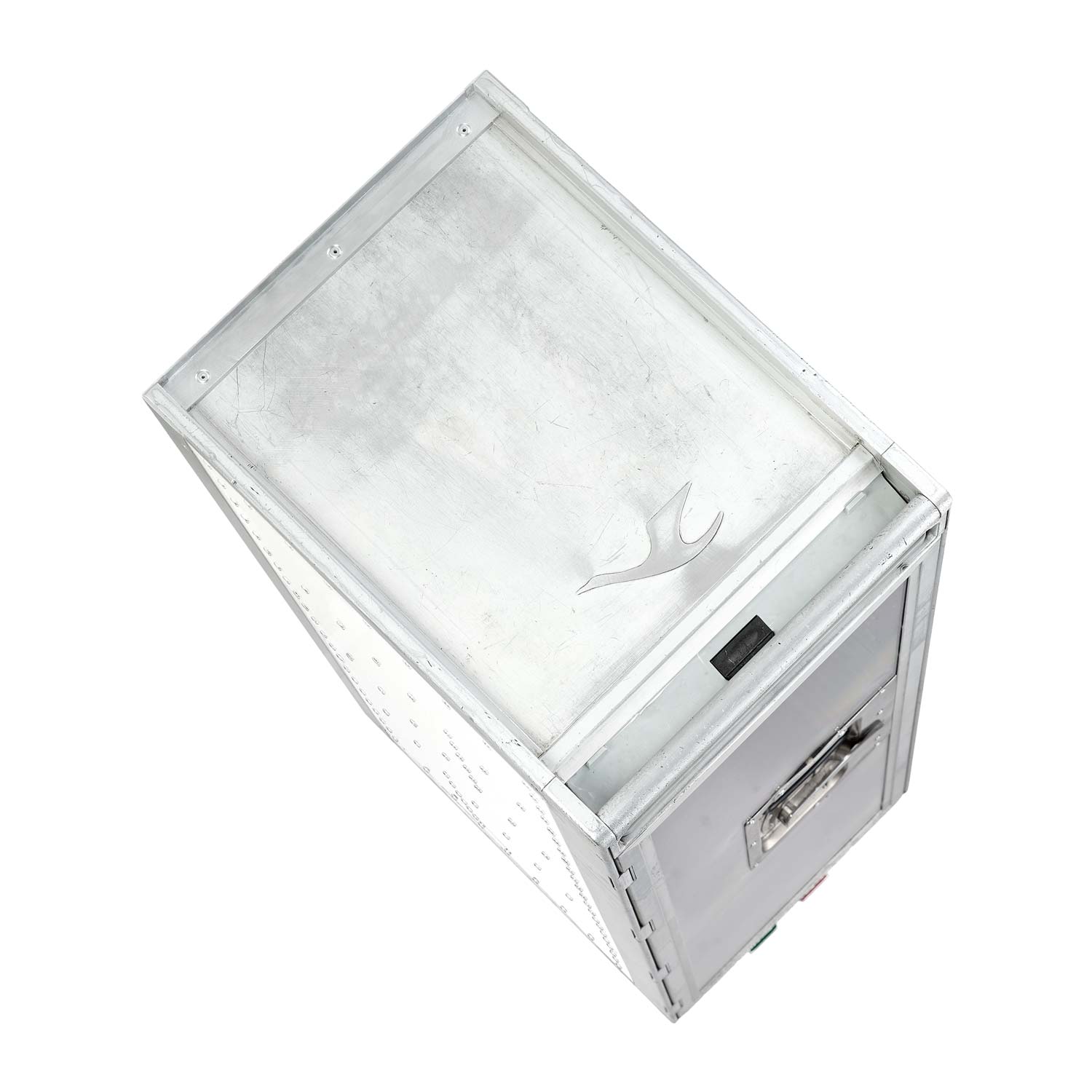 Flugzeugtrolley Bravo Navigator Weiss mit Glastür