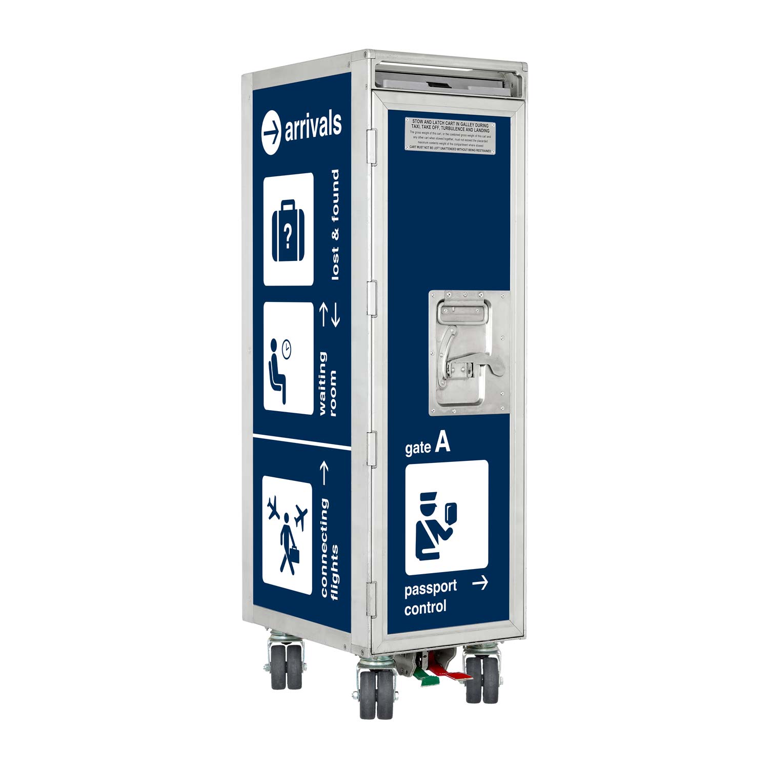 Airline Cart Bon Voyage Refurbished Blue with new Castors