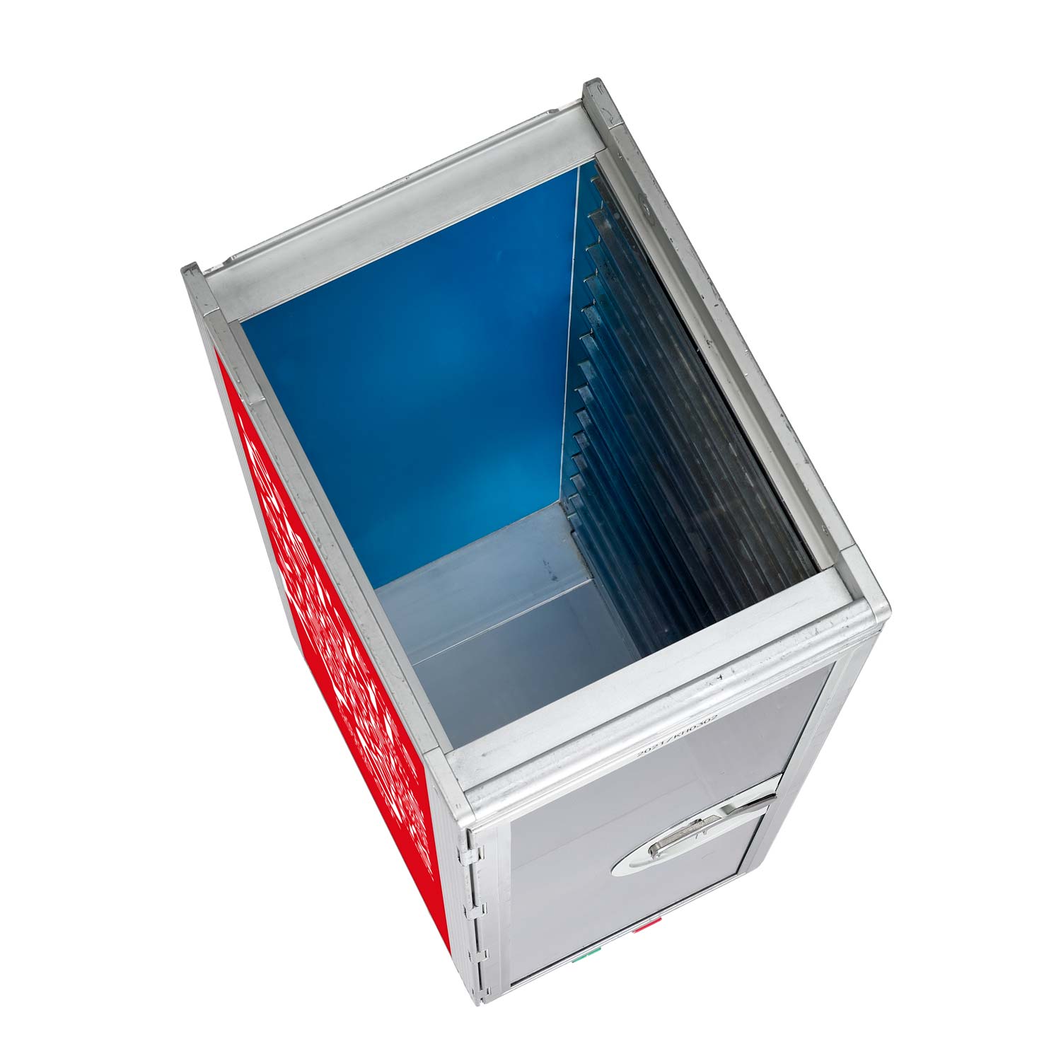 Bartrolley City Rot inkl. LED-Leuchtfachboden, Barbrett & Fachboden aus Glas