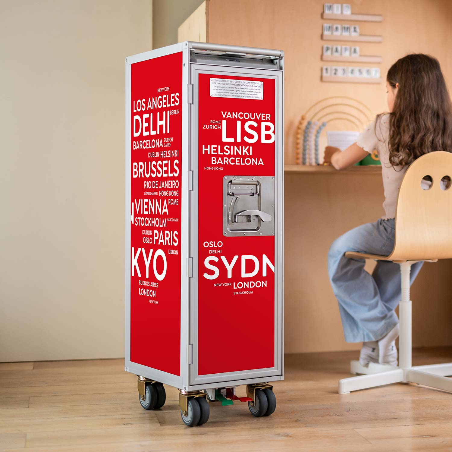 Airline Trolley City Neu Rot