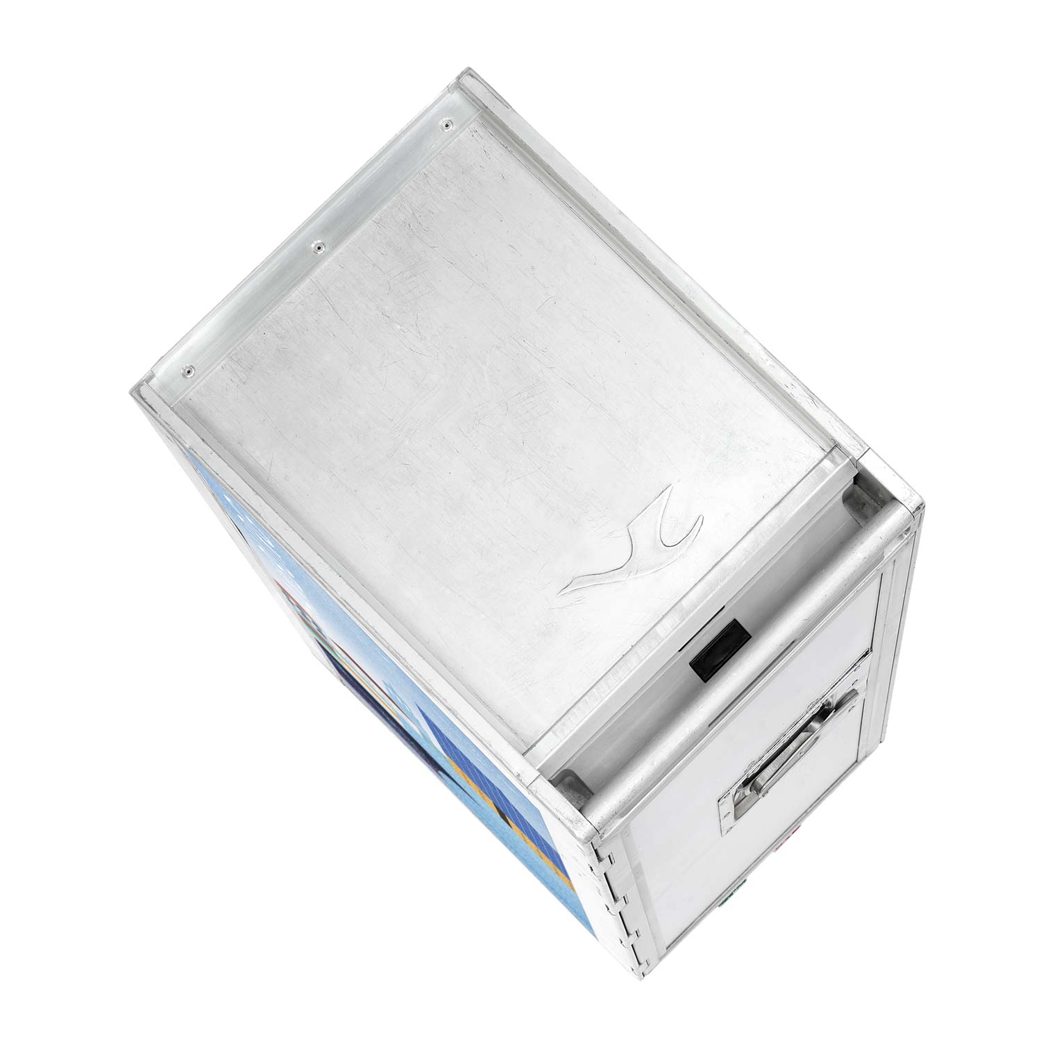 Airline Cart Bar Henry Rivers Edition Visit Hamburg incl. LED Shelf, small Cutting Board & Glass Shelf