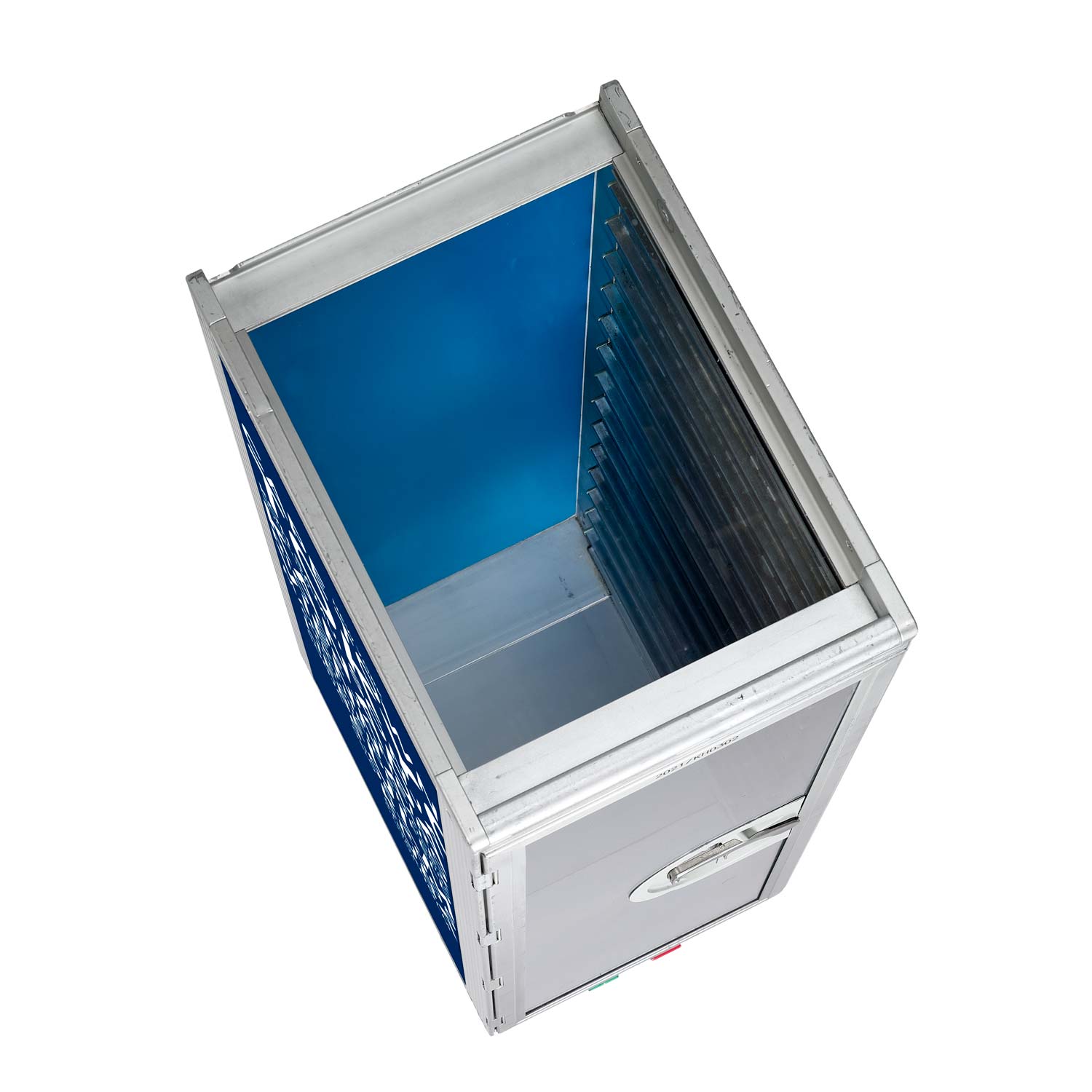 Bartrolley City mit Deinen Begriffen Blau inkl. LED-Leuchtfachboden, Barbrett & Fachboden aus Glas
