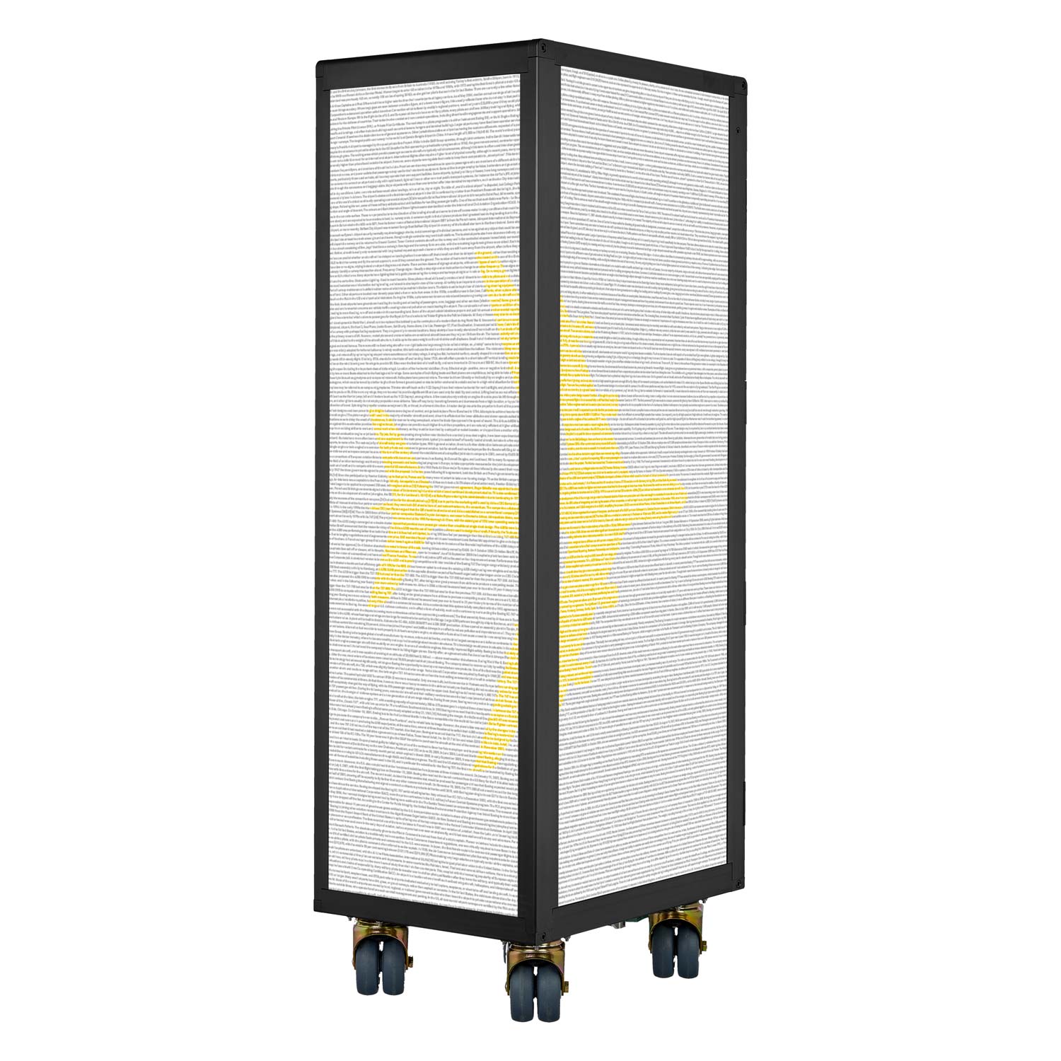Airline Trolley Black Edition Aviation Neu Gelb