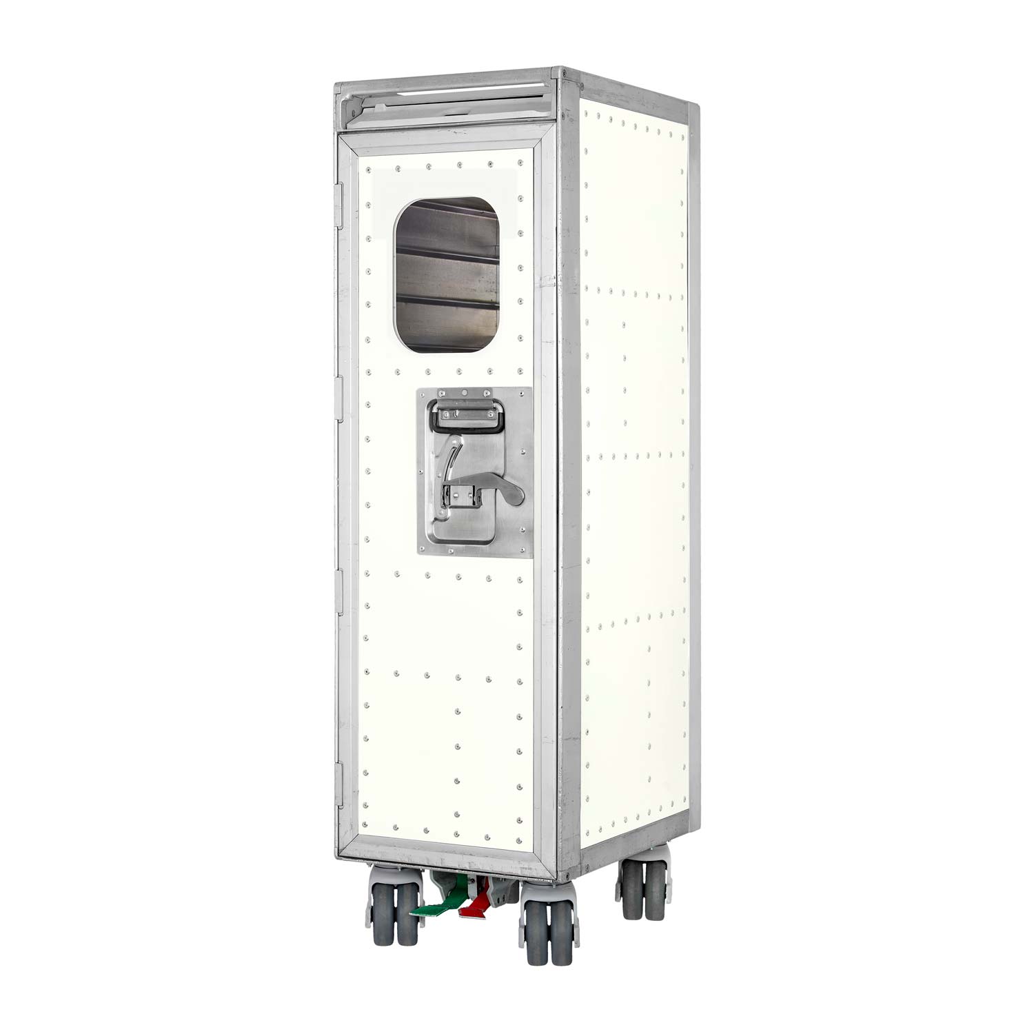Flugzeugtrolley Bravo Navigator Weiss mit Flugzeugfenster Tür