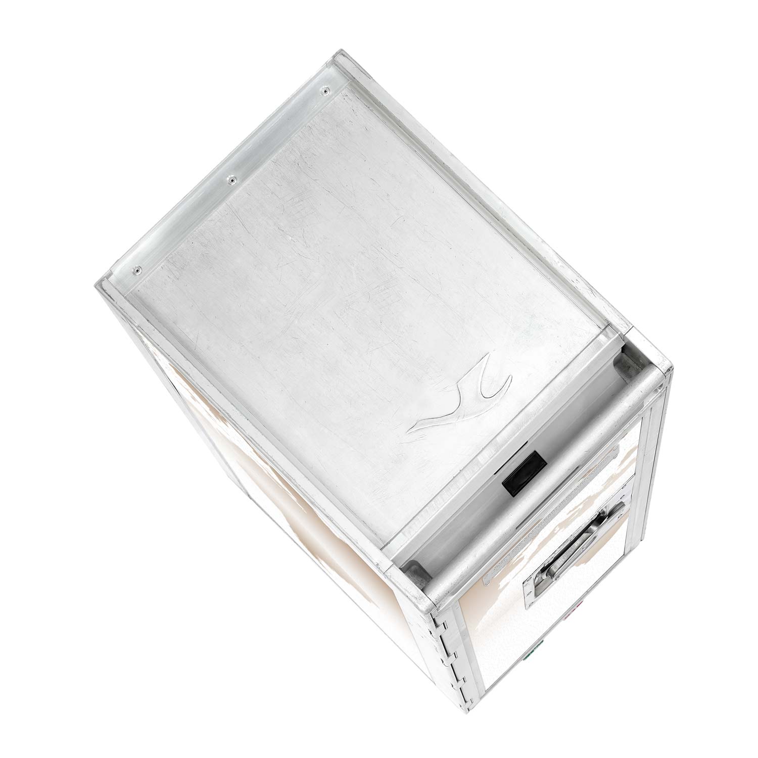 Airline Cart Worldmap Refurbished Mocha-White