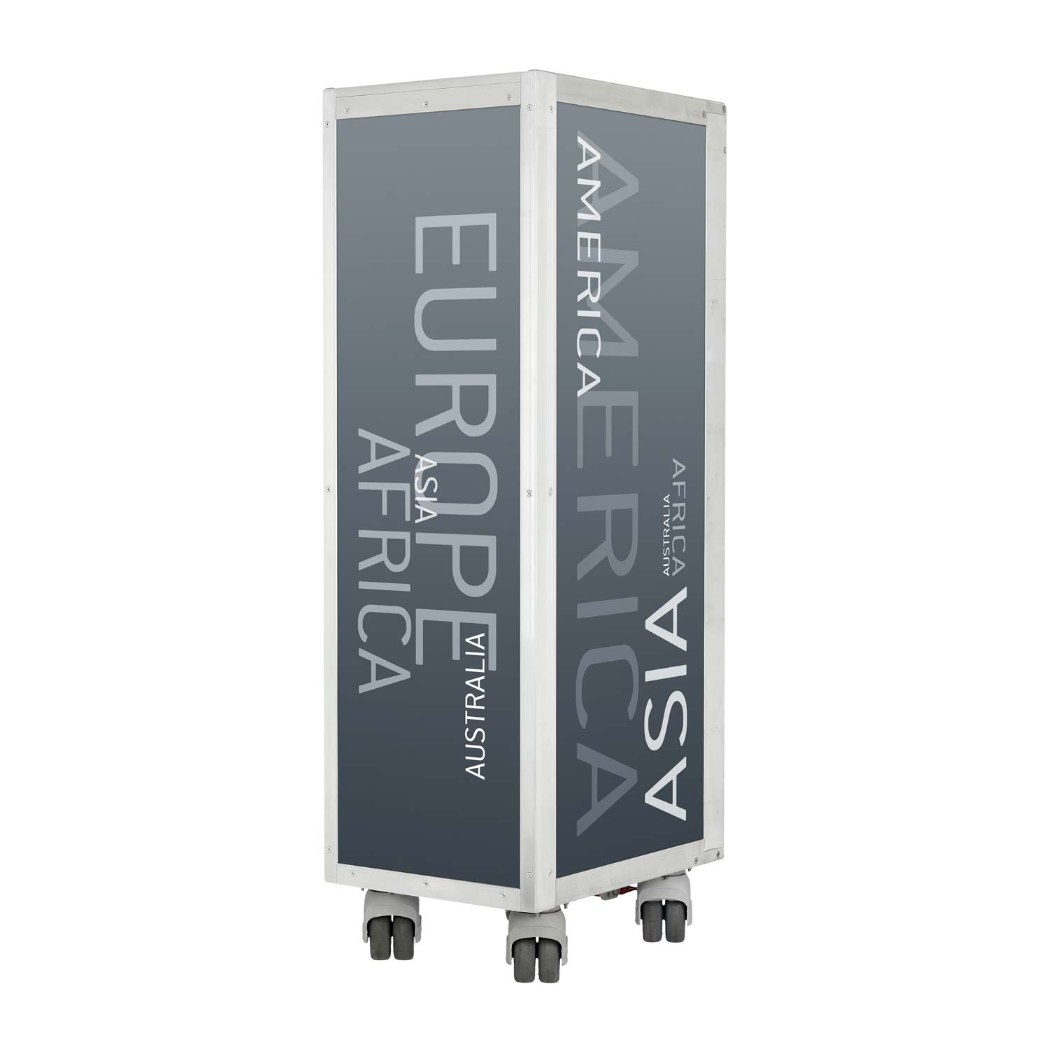 Flugzeugtrolley Kontinente Anthrazit