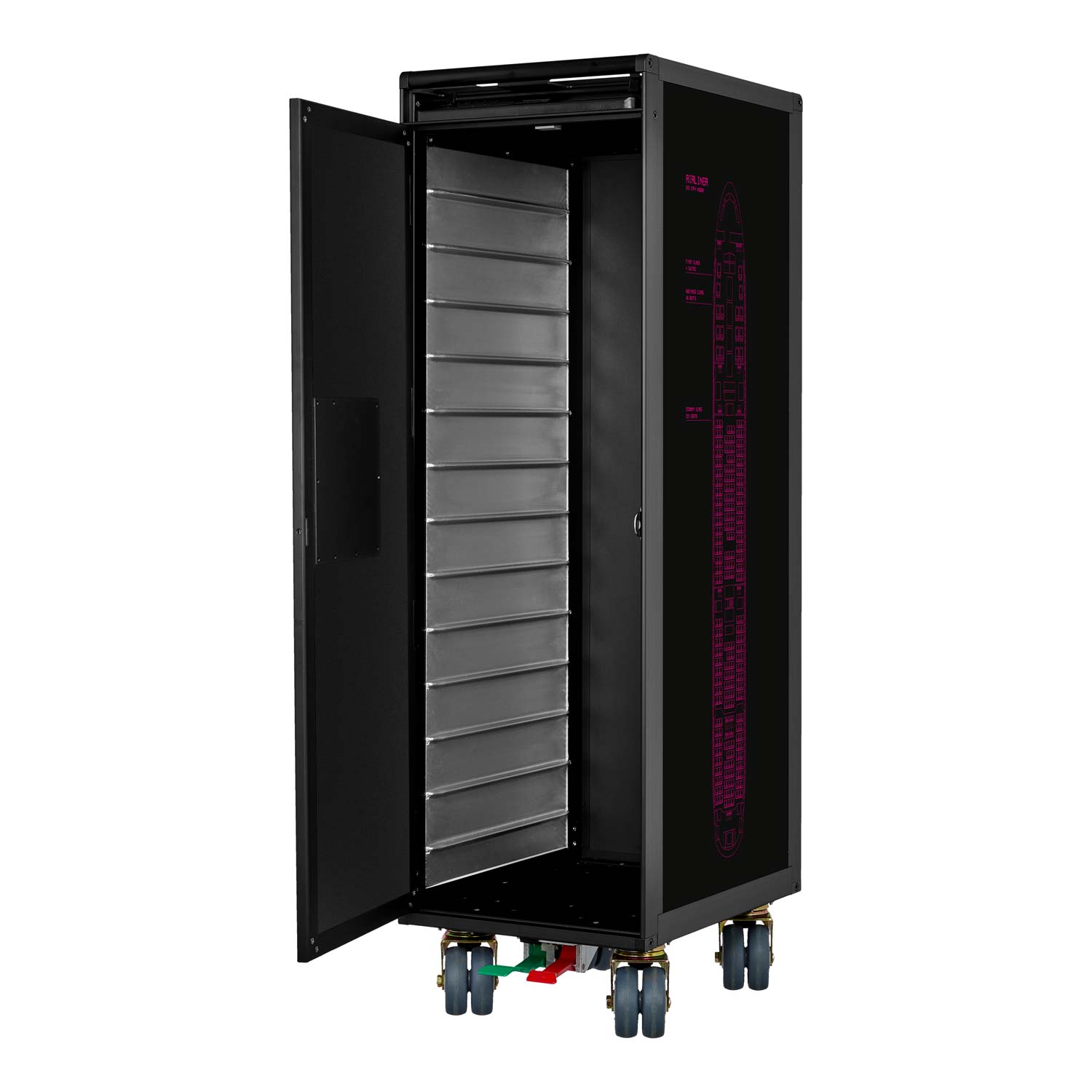 Airline Trolley Black Edition Airliner Neu Pink
