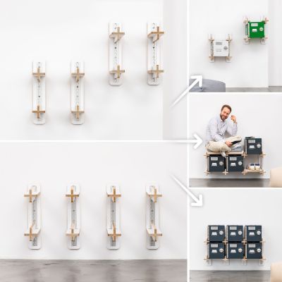 VanDeBord Aluminium Einschub Für Flugzeugtrolleys ATLAS - Mit 4-Fach Unterteilung